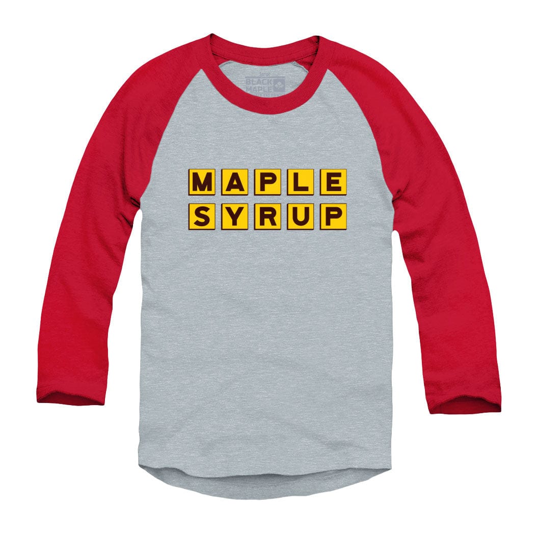 Maple Syrup Diner Logo Raglan Baseball Shirt
