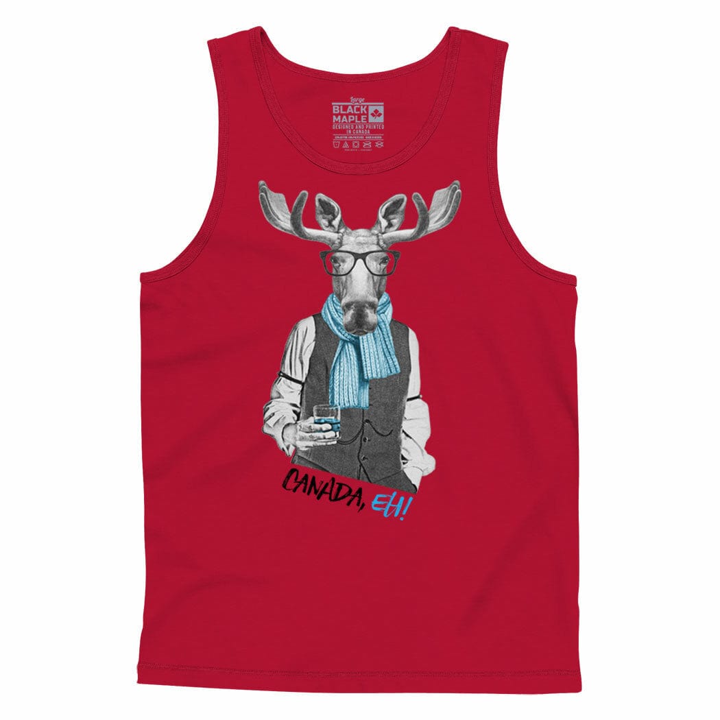 Moose with Scotch Mens Tank Top Red