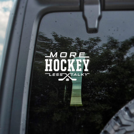 More Hockey Less Talky Car Decal