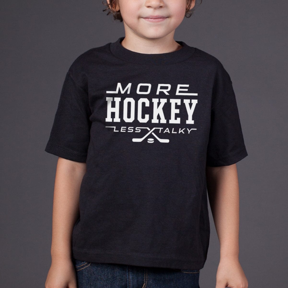 More Hockey Less Talky Kids T-shirt