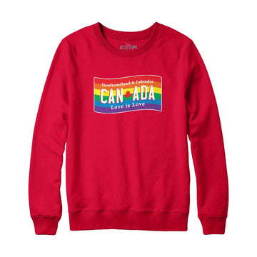 Newfoundland and Labrador Love is Love Sweatshirt Hoodie