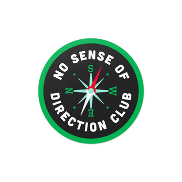 No Sense of Direction Club Sticker