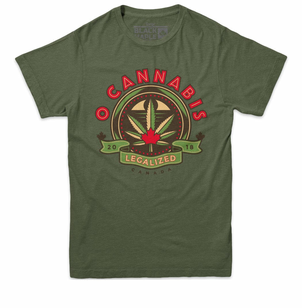 O Cannabis Legalized 2018 Mens Military Green T-shirt
