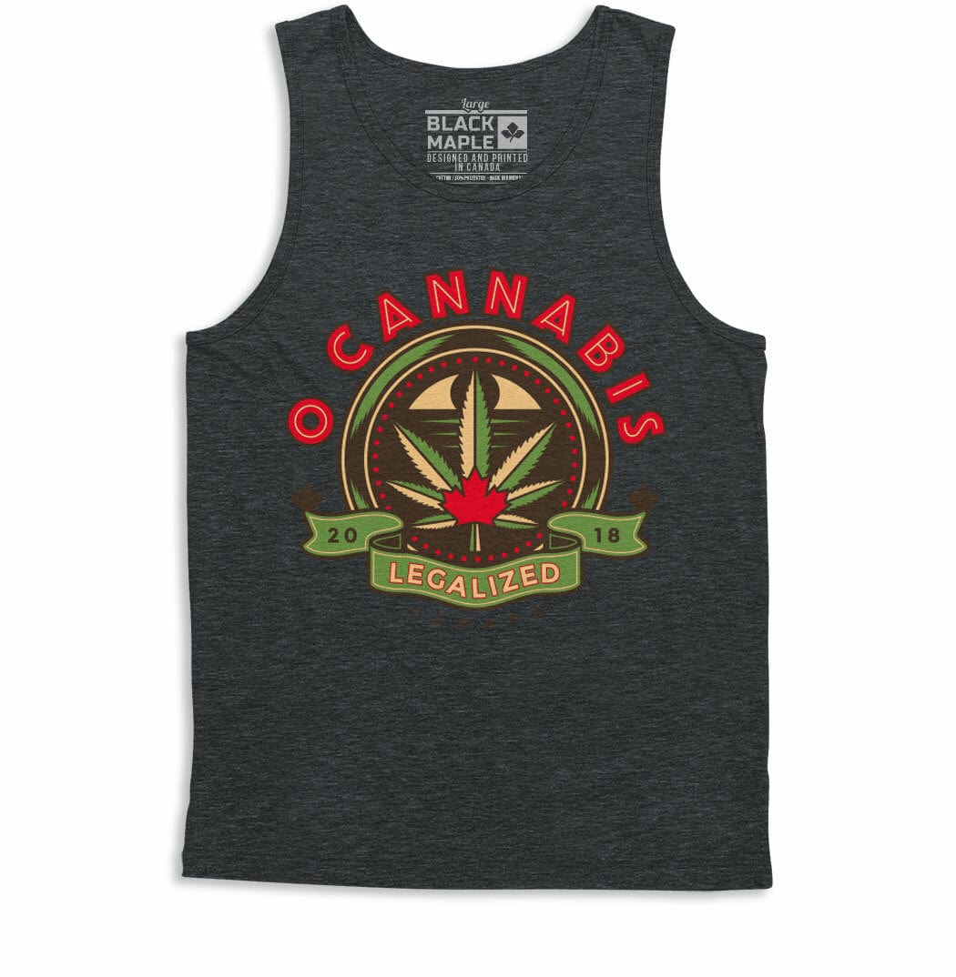 O Cannabis Legalized 2018 Mens Charcoal Heather Tank Top