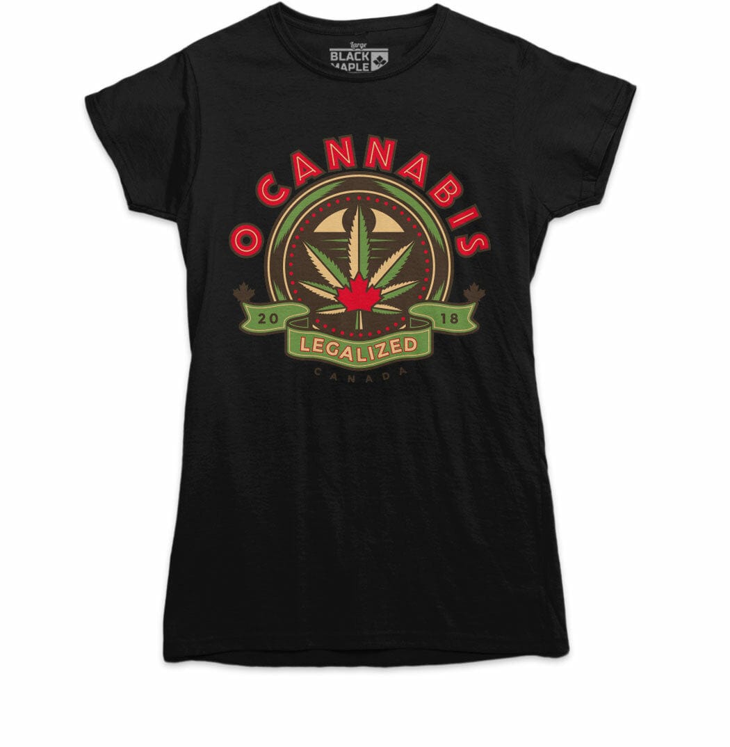 O Cannabis Legalized 2018 Ladies Black T-shirt