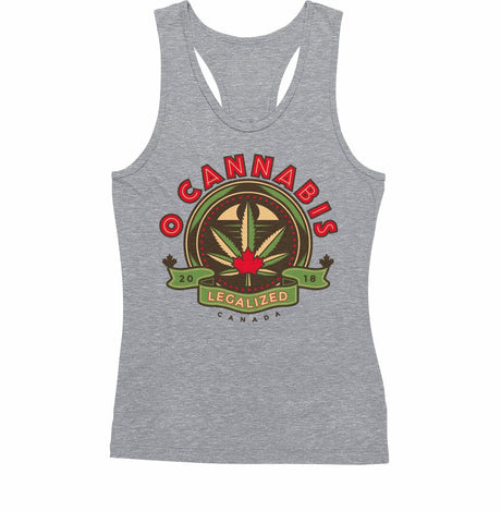 O Cannabis Legalized 2018 Ladies Gray Heather Tank Top