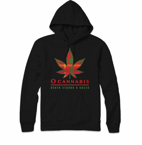 O Cannabis Tartan Black Hoody