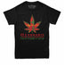 O Cannabis Tartan Mens Black T-shirt