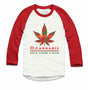 O Cannabis Tartan White with Red Raglan Baseball Shirt