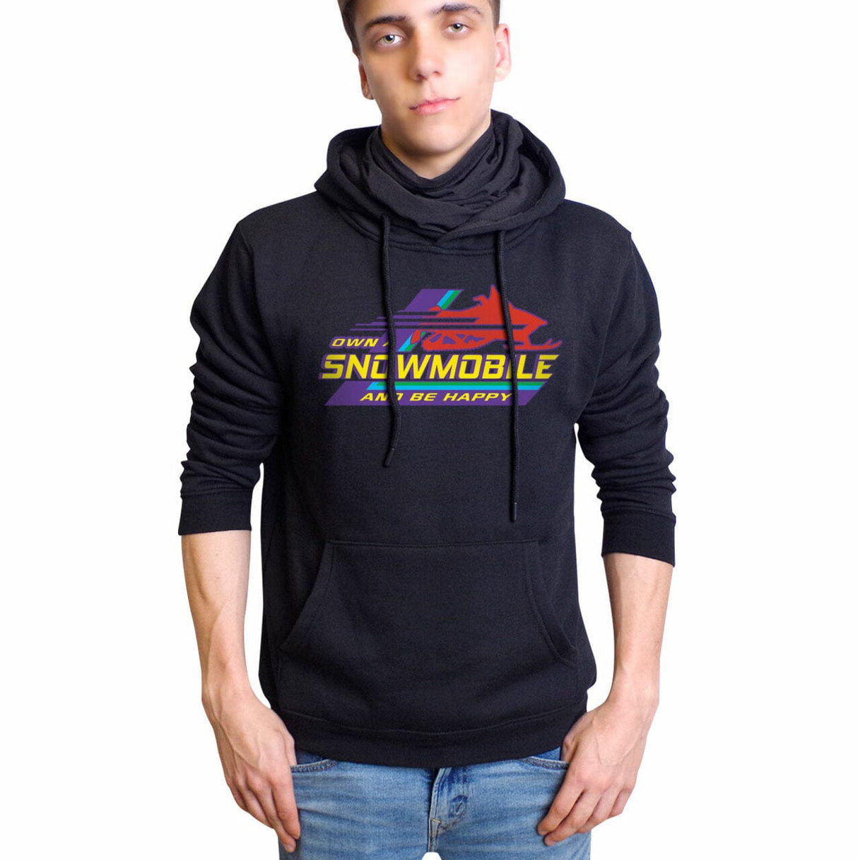 Own a Snowmobile SOE Hoodie with mask black