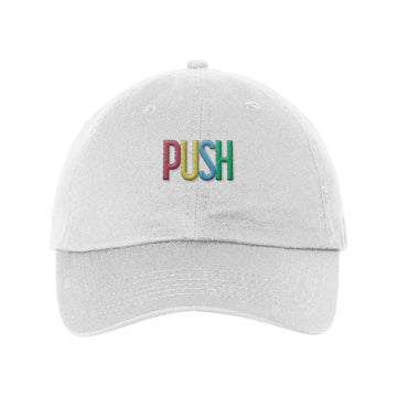 PUSH Colourful Embroidered Logo Dad Hat