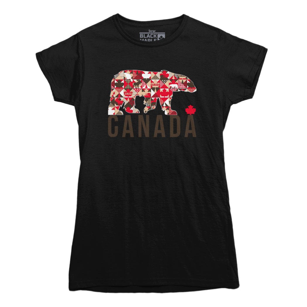 Canada Bear Patchwork T-shirt