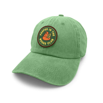 Pooped in the Woods Club Pigment Dyed Dad Cap