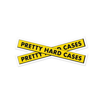 Pretty Hard Cases Caution Tape Vinyl Sticker