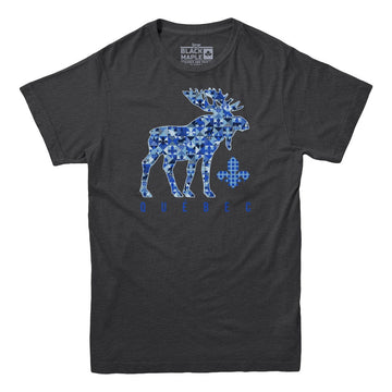 Quebec Patchwork Moose T-Shirt