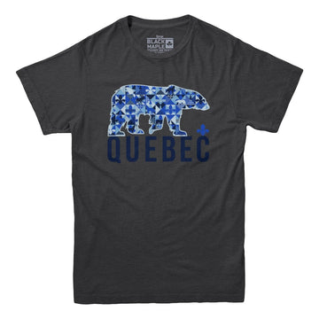 Quebec Patchwork Bear T-Shirt