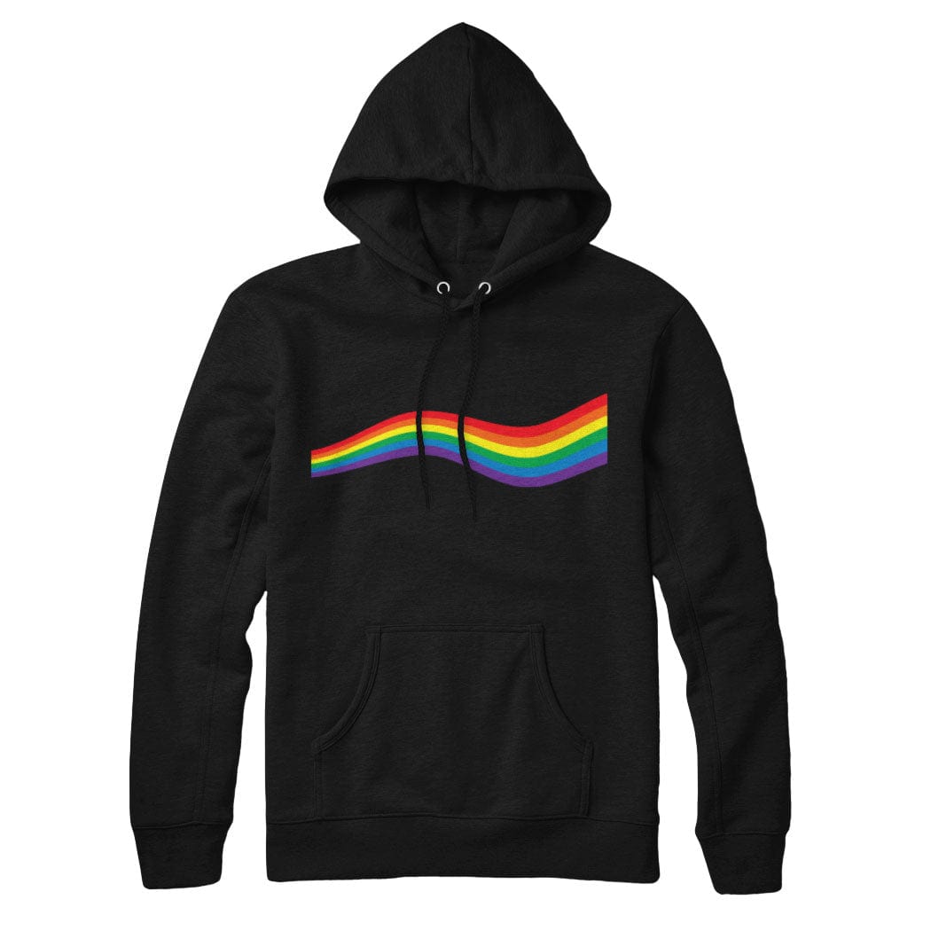 Rainbow Wave Pride Flag Sweatshirt Hoodie