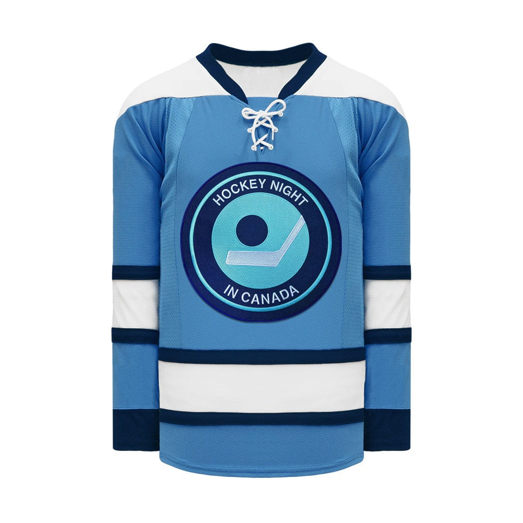 Retro Hockey Night in Canada Logo Hockey Jersey – Black Maple