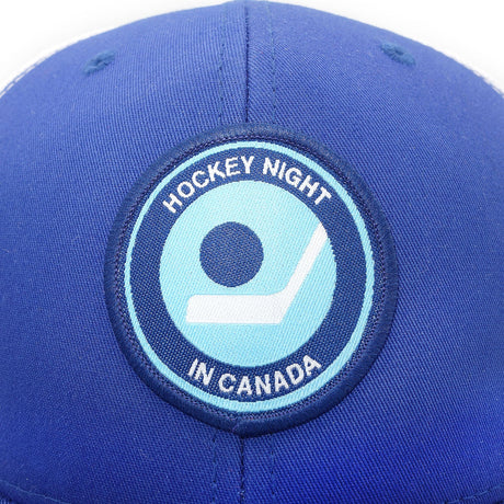 Retro Hockey Night in Canada Royal Blue and White Trucker cap