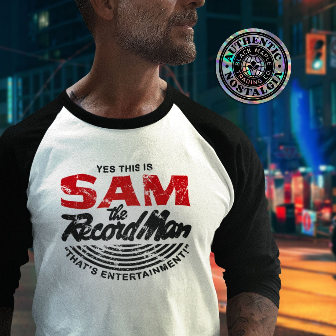Sam the Record Man Raglan