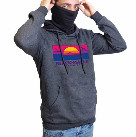 Seagull Sunset BMT Logo SOE Hoodie with mask dark grey