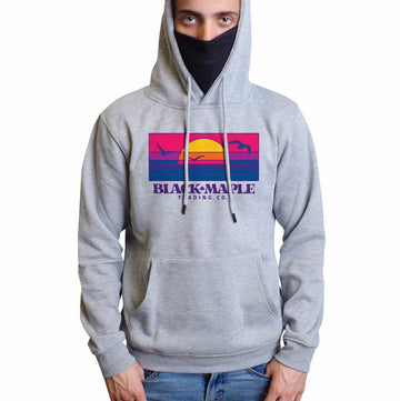 Seagull Sunset BMT Logo SOE Hoodie with mask sports gray
