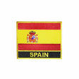 Spain Flag Gold Frame Iron On Patch
