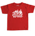 Stay Wild White Logo Kids RedT-shirt
