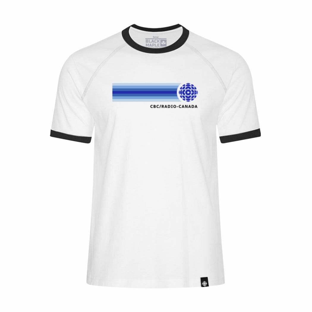 CBC 86 Retro Stripe Ringer Tee White with Black – Black Maple