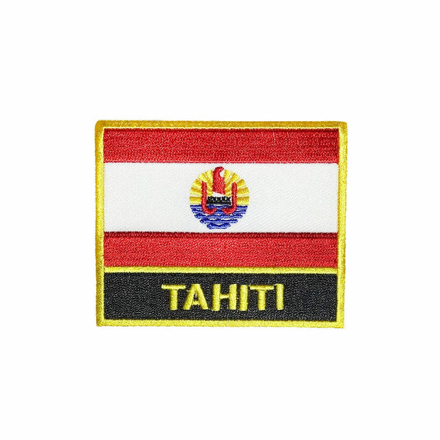 Tahiti Flag  Iron On Patch