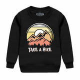 Take a Hike Kids Crewneck Sweatshirt Black