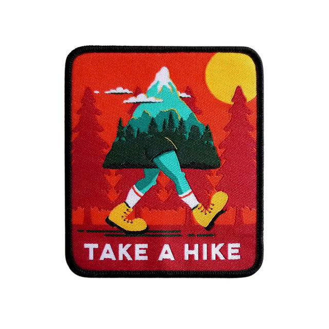 Take A Hike Iron On Patch