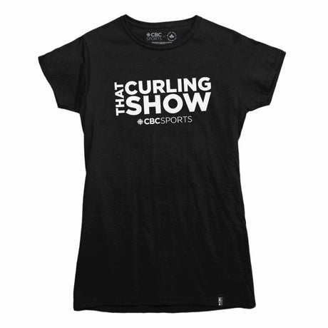 That Curling Show White Logo Women's T-shirt black
