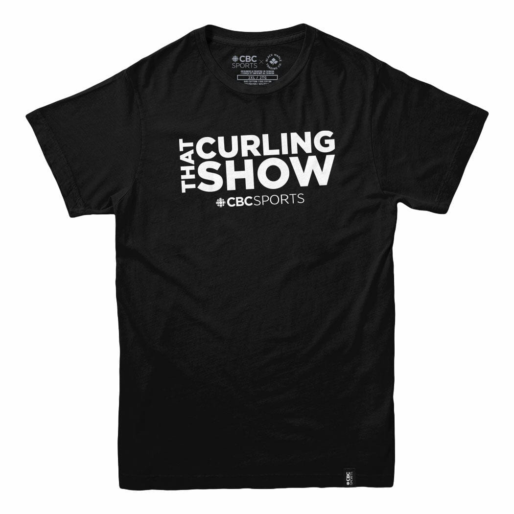 That Curling Show White Logo Mens T-shirt  black