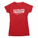 That Curling Show White Logo Women's T-shirt red