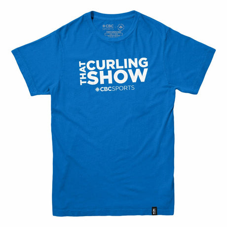 That Curling Show White Logo Mens T-shirt royal blue