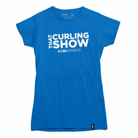 That Curling Show White Logo Women's T-shirt blue