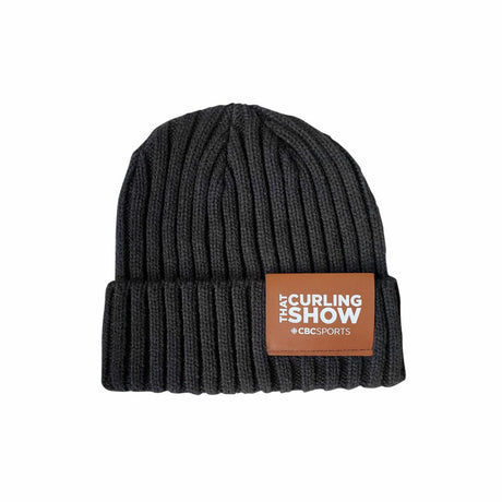 "CUFFED" That Curling Show Classic Logo Black Chunky Knit Tuque
