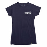 That Curling Show Small Classic Chest Logo Women's Navy T-shirt