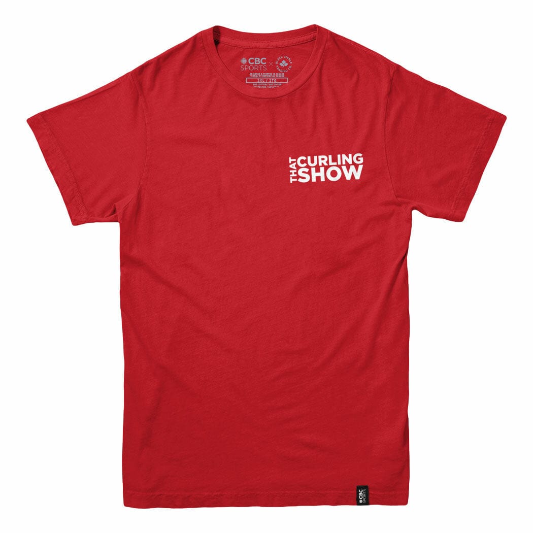 That Curling Show Small Classic Chest Logo Men's Red T-shirt