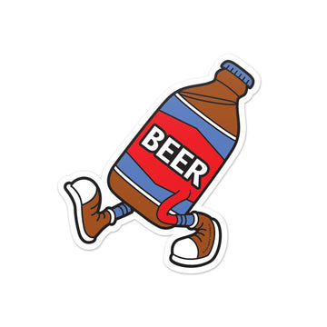 The Best Beer Stubby Bottle Sticker