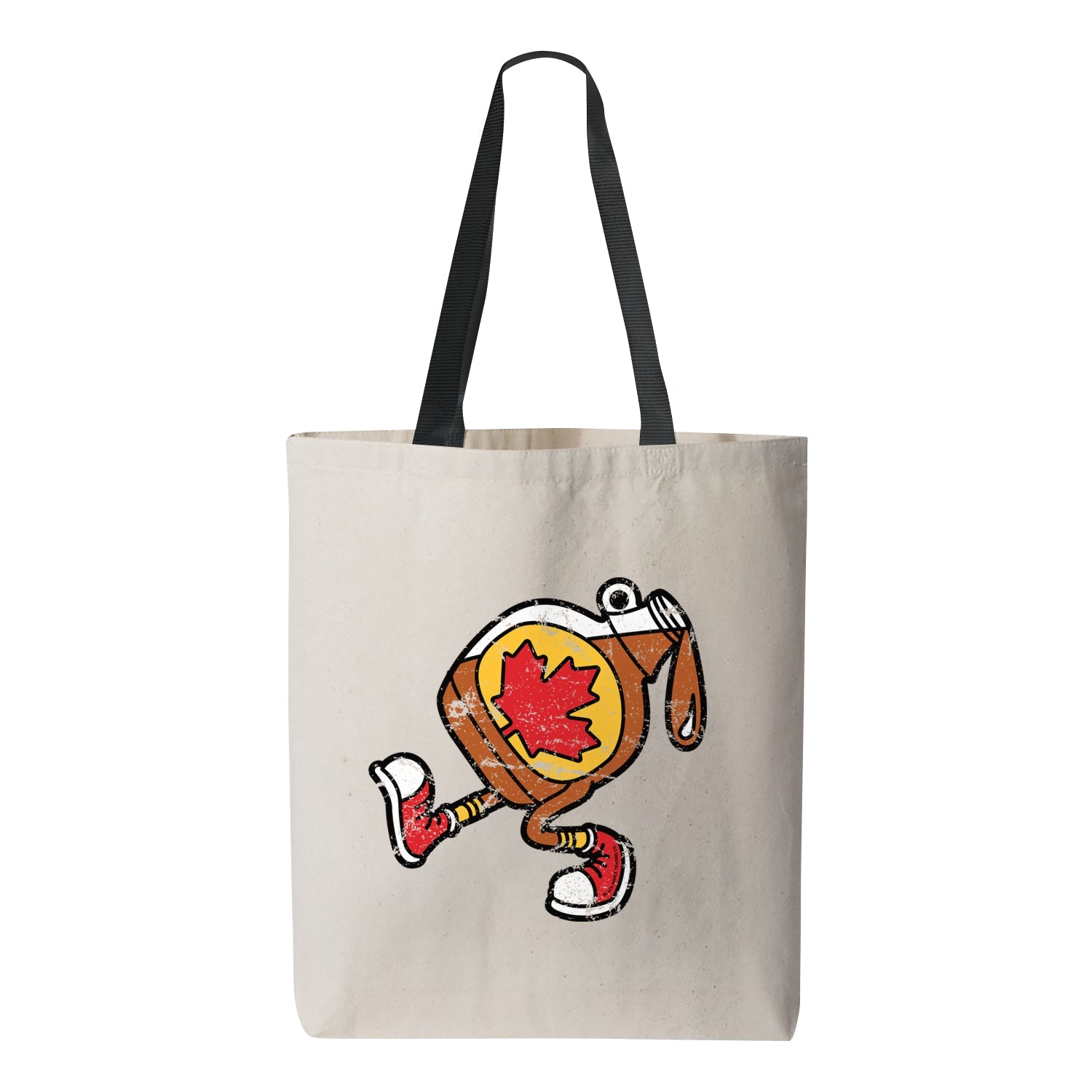 The Best Maple Syrup Canvas Tote Bag Natural with Black