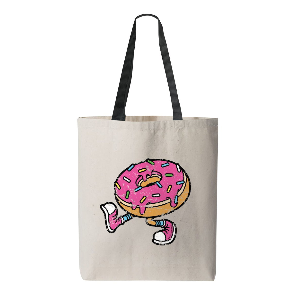 The Best Sprinkle Donut Tote Bag Natural with Black