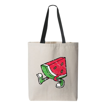 The Best Watermelon Slice Tote Bag Natural with Black