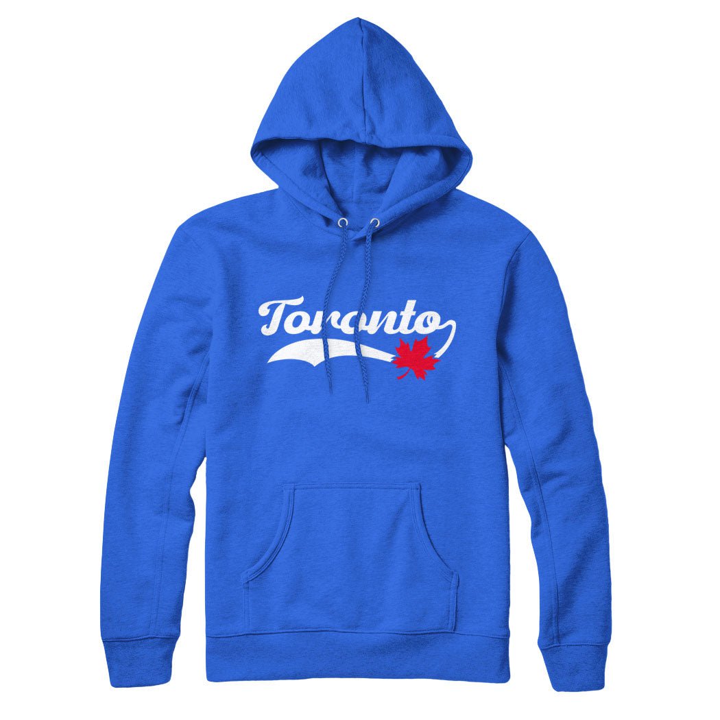 【GRAVER】23FW★ Baseball Blue Logo Embroidery Hoodie Toronto_20Retro_20Baseball_20L
