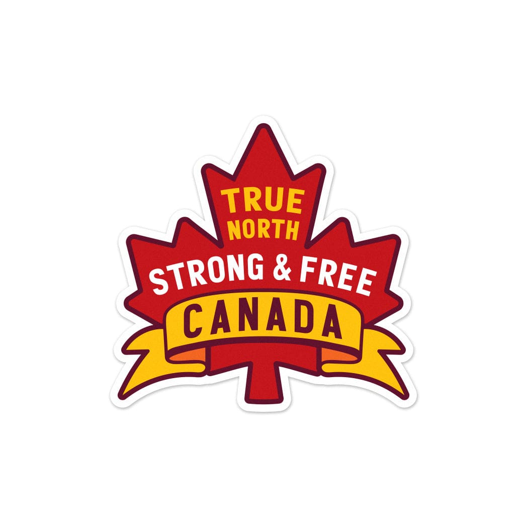 True North Strong and Free Vinyl Sticker