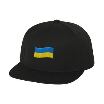 Ukraine Flag Flat Brim Cap