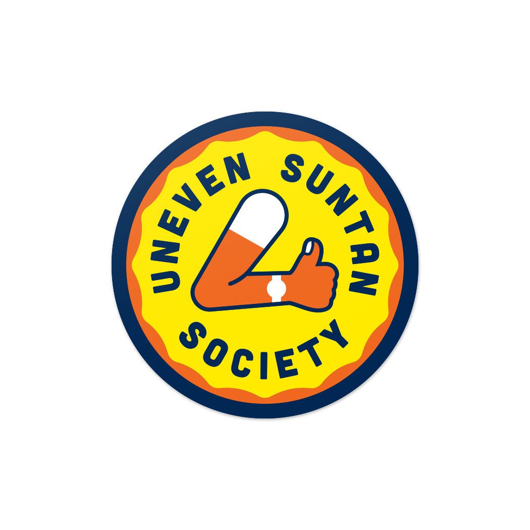 Uneven Suntan Society Sticker